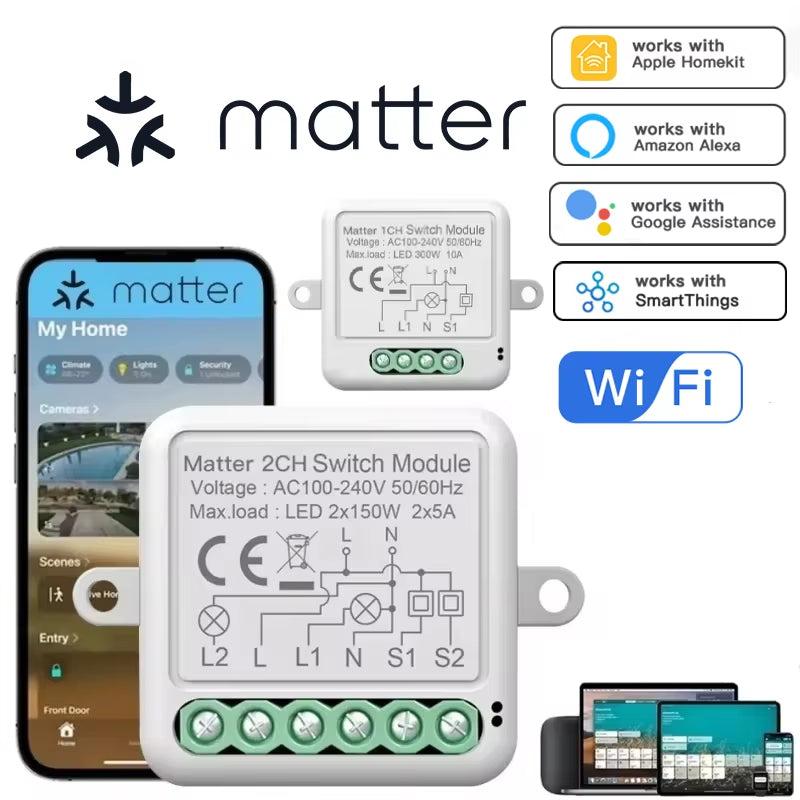 Smart Matter WiFi Switch Module - Seamless Home Automation Relay